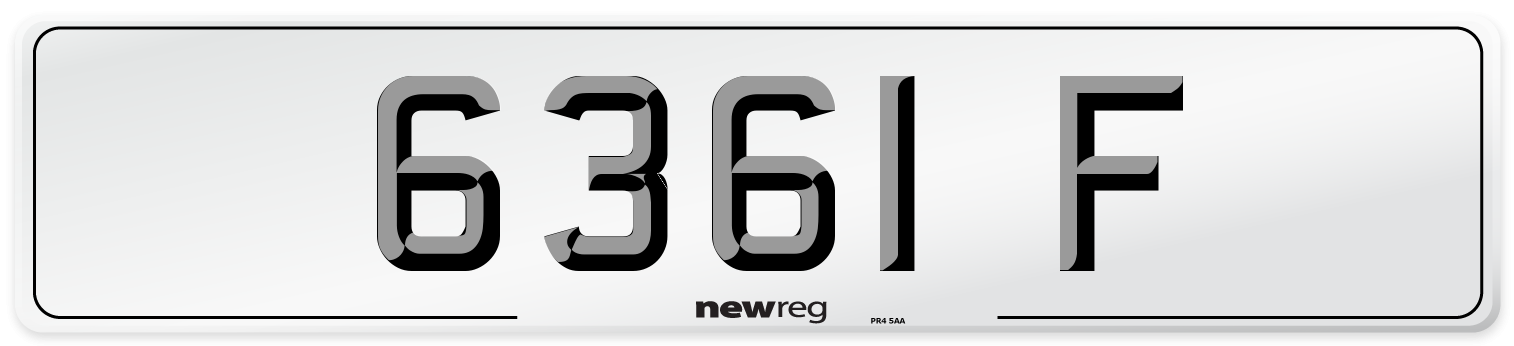 6361 F Number Plate from New Reg